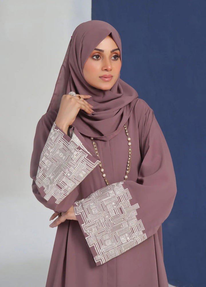 TGM Pret Embroidered Georgette Abaya Samaira