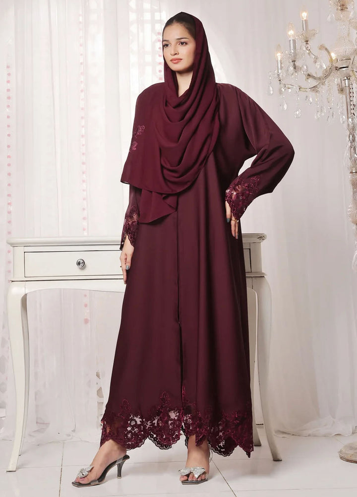 TGM Pret Embroidered Nidha Abaya Neelam