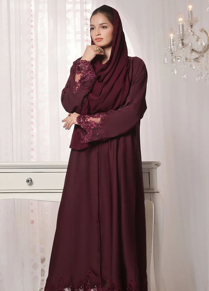 TGM Pret Embroidered Nidha Abaya Neelam
