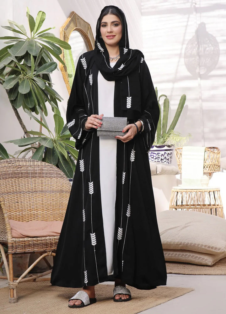 TGM Pret Embroidered Nidha Abaya Sitarah