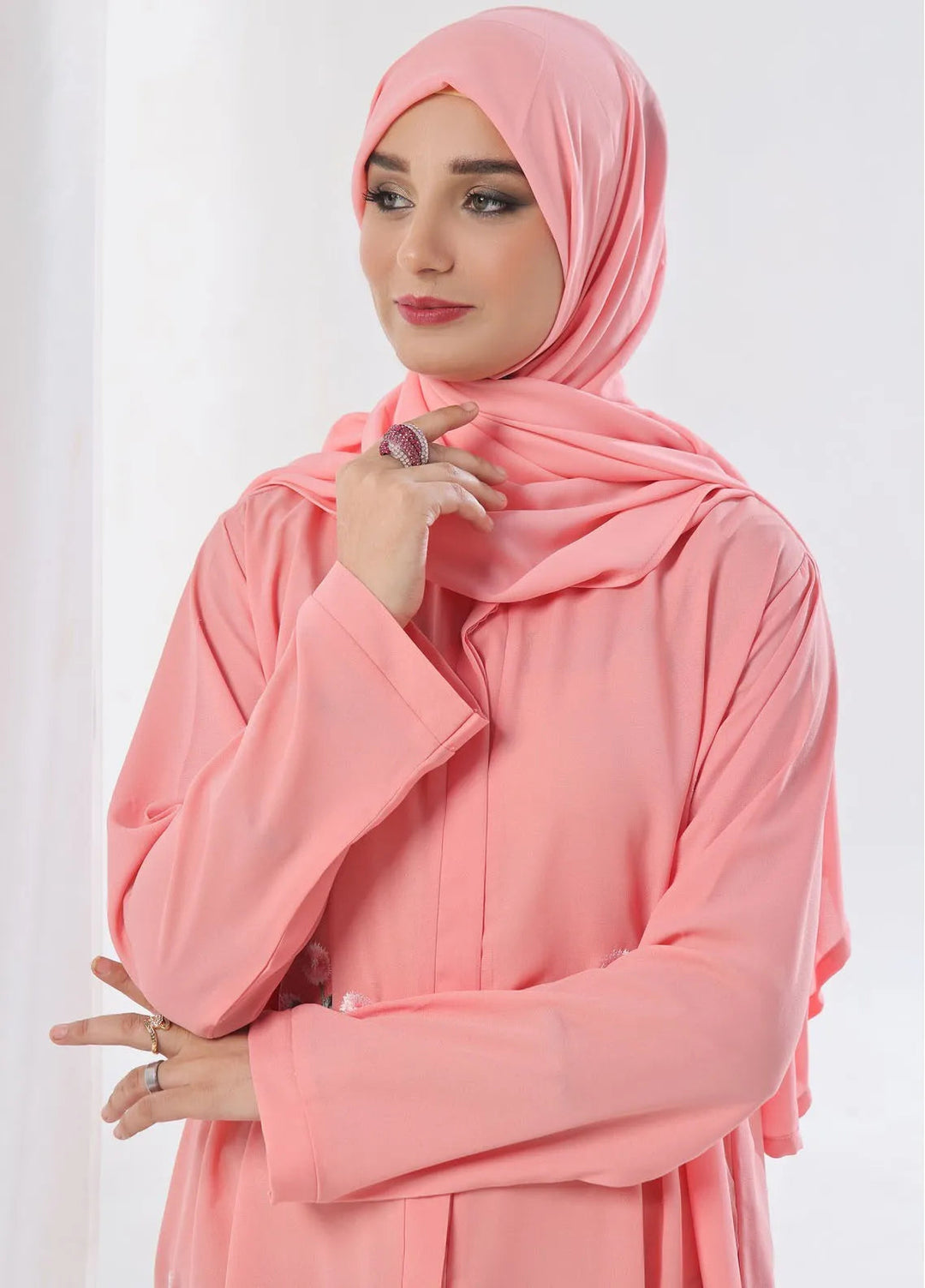 TGM Pret Plain Georgette Abaya Ravina