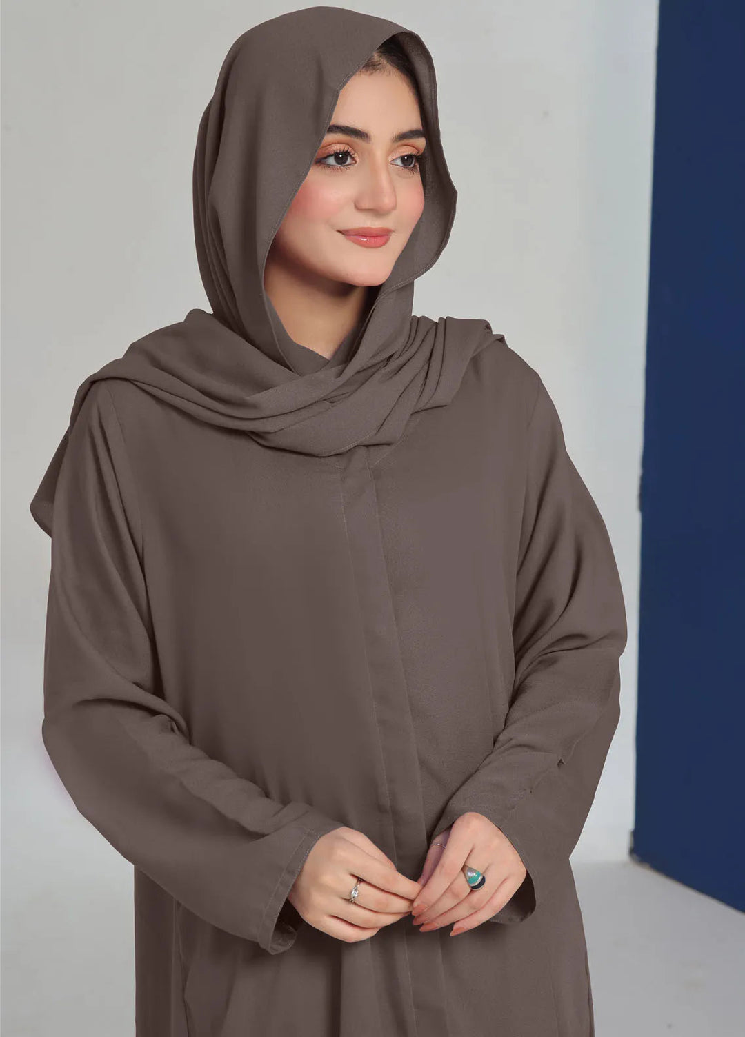 TGM Pret Plain Georgette Abaya Unzela
