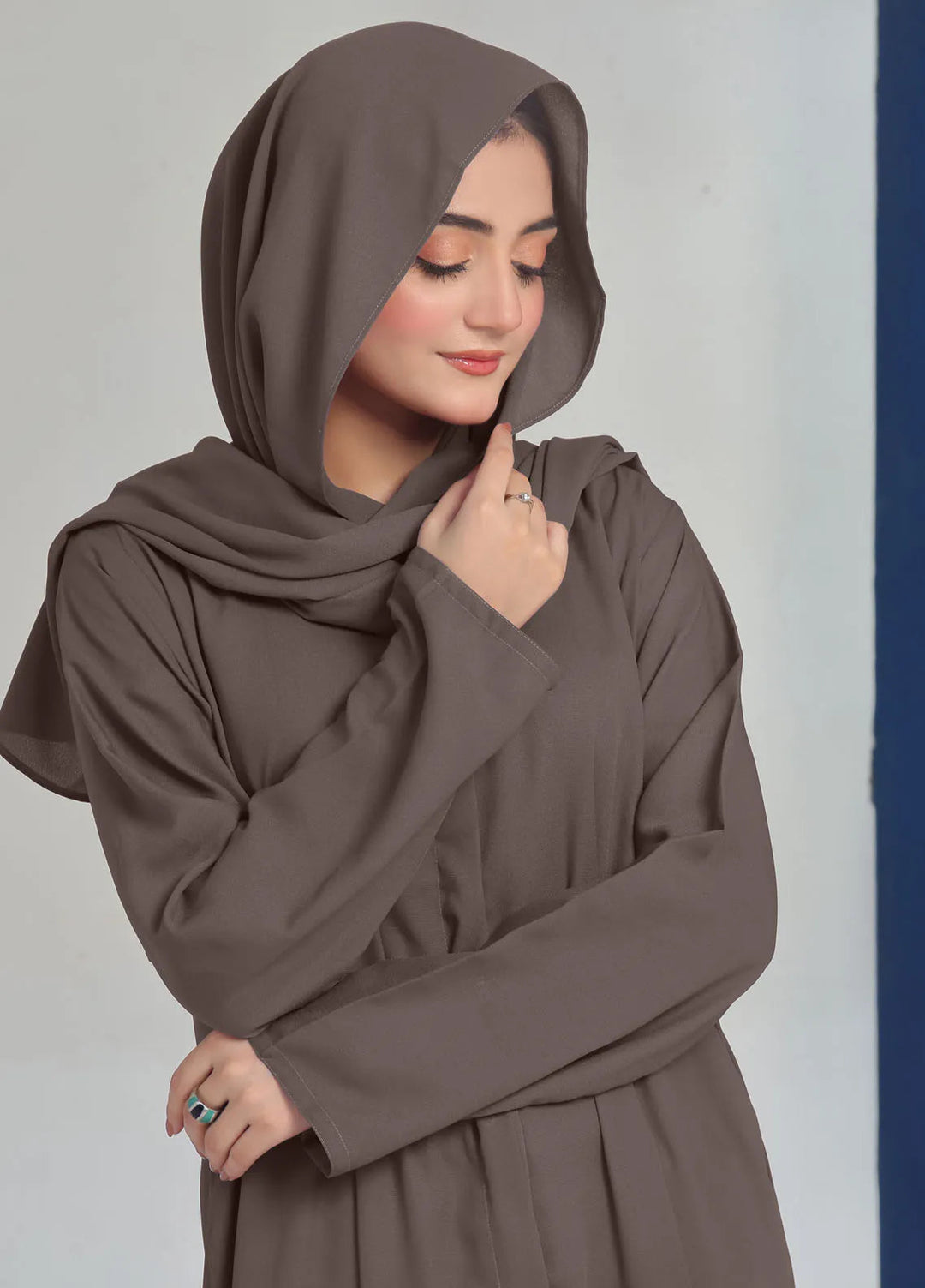 TGM Pret Plain Georgette Abaya Unzela