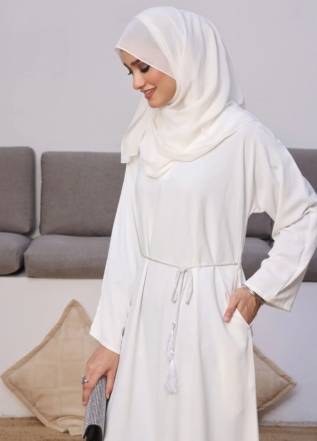 TGM Pret Plain Nidha Abaya Nishat