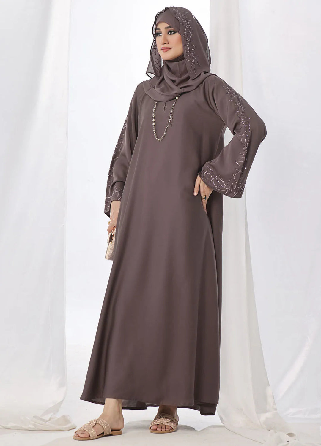 TGM Pret Stone Work Nidha Abaya Mohsina