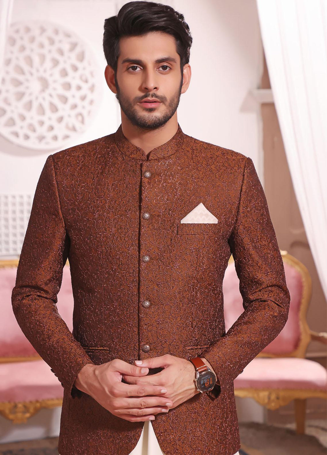 The Great Master (TGM) Banarsi Festive Men Prince Coat -  TGM22PC Prince Coat - 4