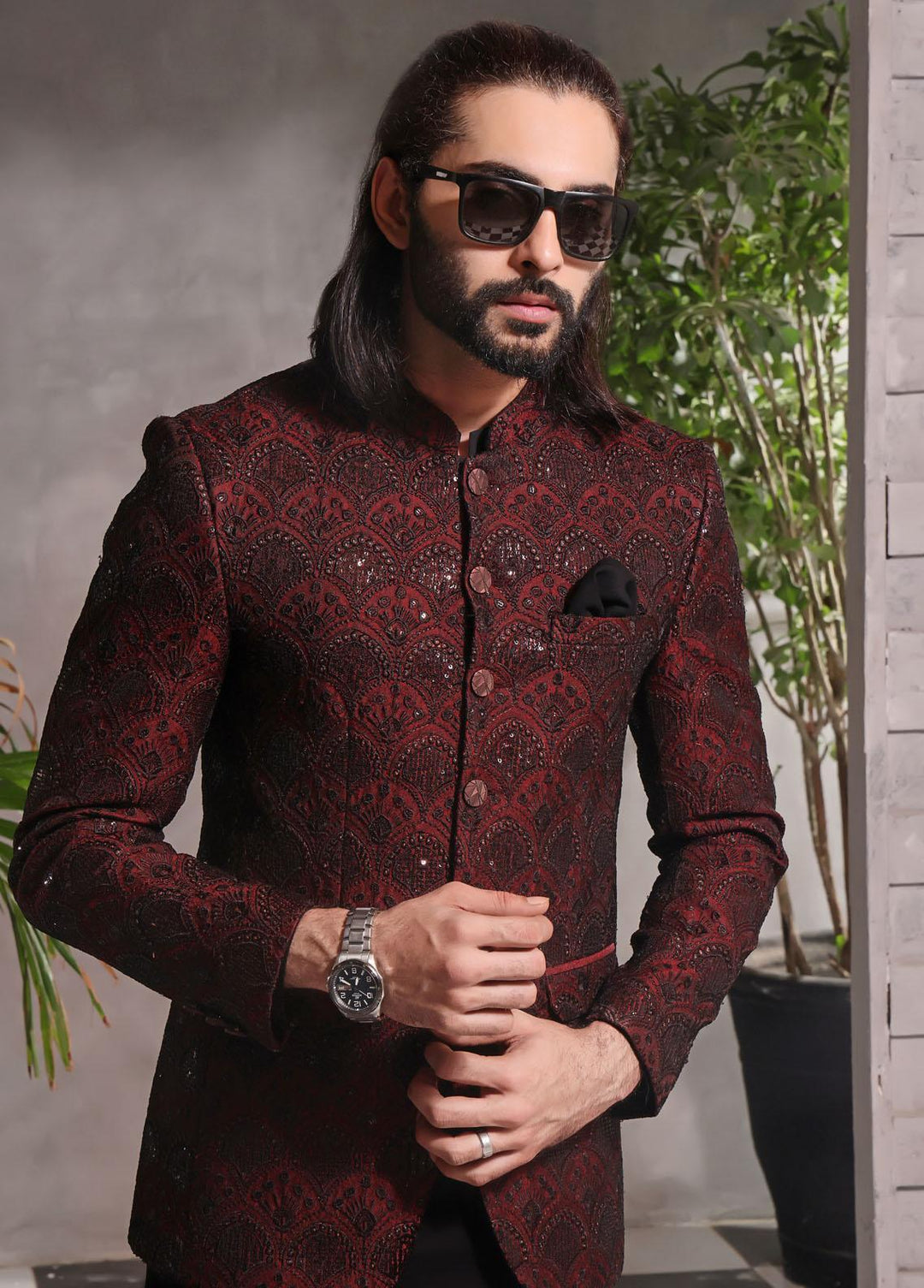 The Great Master (TGM) Jamawar Formal Prince Coat for Men -  Prince Coat 78