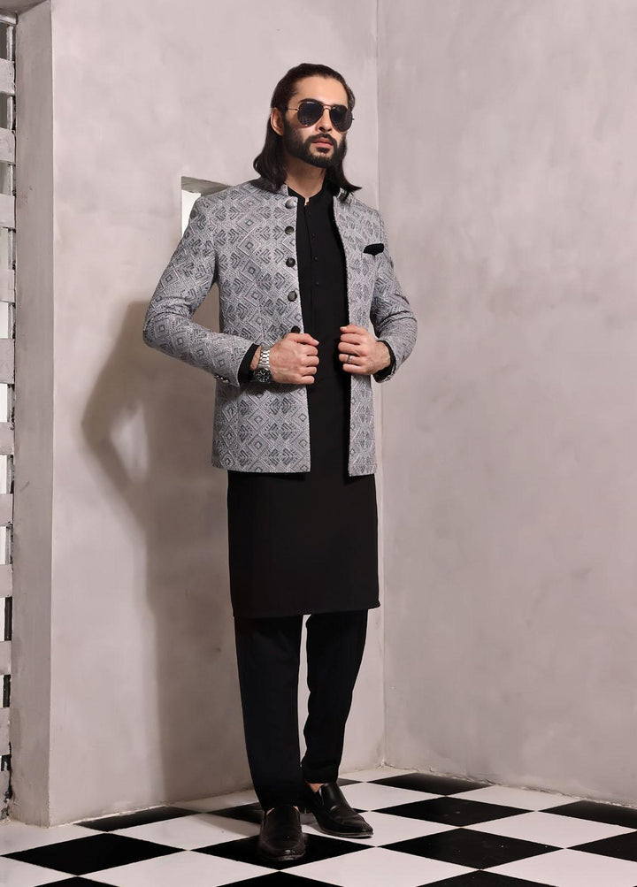 The Great Master (TGM) Raw silk Formal Prince Coat for Men -  Prince Coat 80