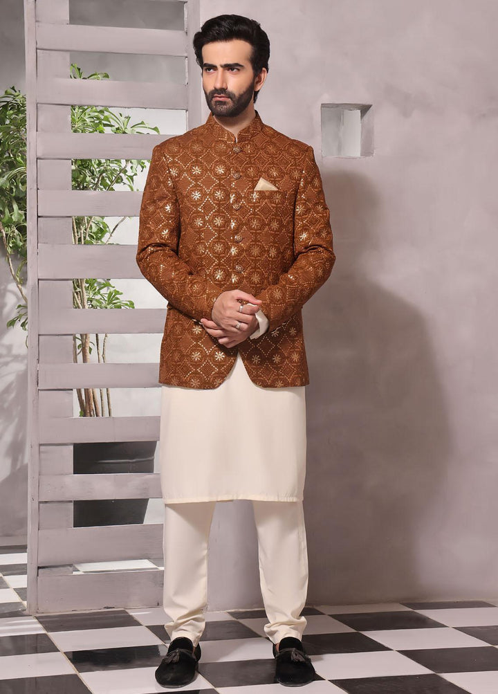 The Great Master (TGM) Raw silk Formal Men Prince Coat -  Prince Coat 87