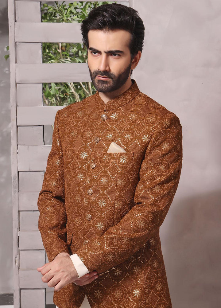 The Great Master (TGM) Raw silk Formal Men Prince Coat -  Prince Coat 87