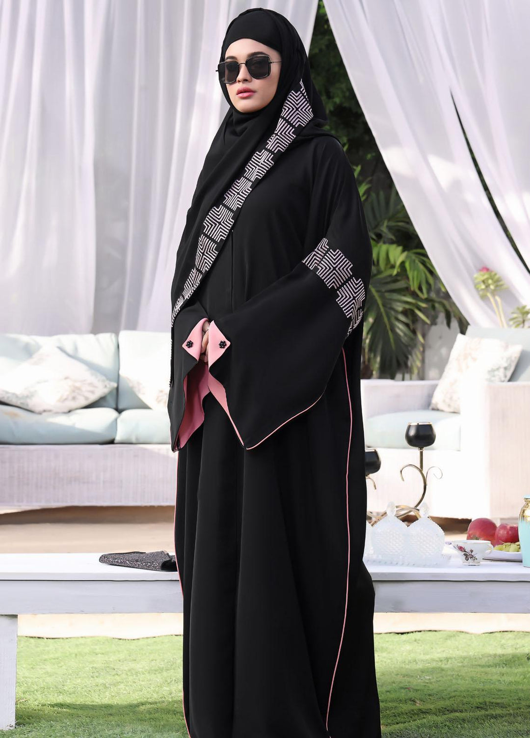 The Great Master (TGM)  Korean Nida Front Open Abaya Zaynah