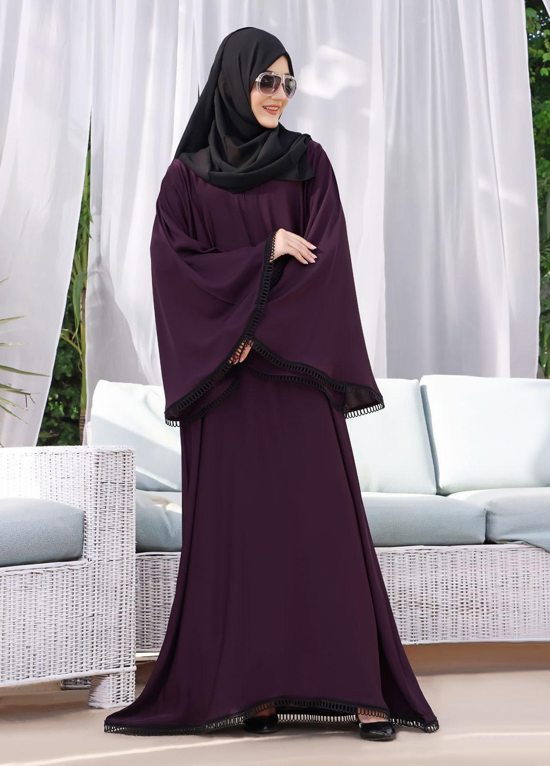The Great Master (TGM)  Korean Nida Front Closed Abaya Emira