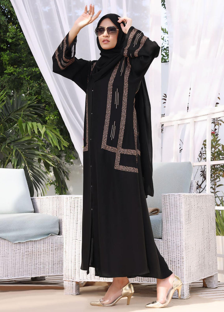 The Great Master (TGM)  Korean Nida Front Closed Abaya Hazel