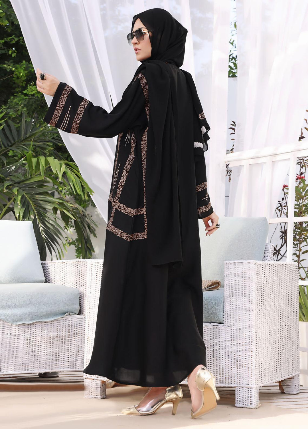 The Great Master (TGM)  Korean Nida Front Closed Abaya Hazel