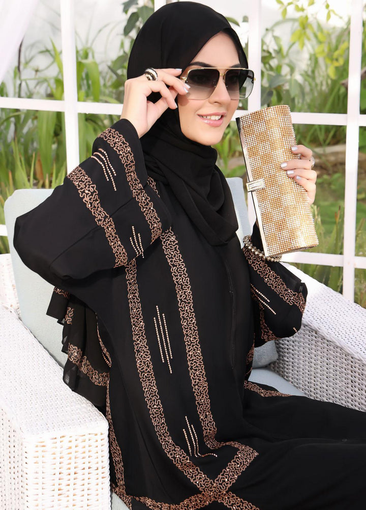 The Great Master (TGM)  Korean Nida Front Closed Abaya Hazel