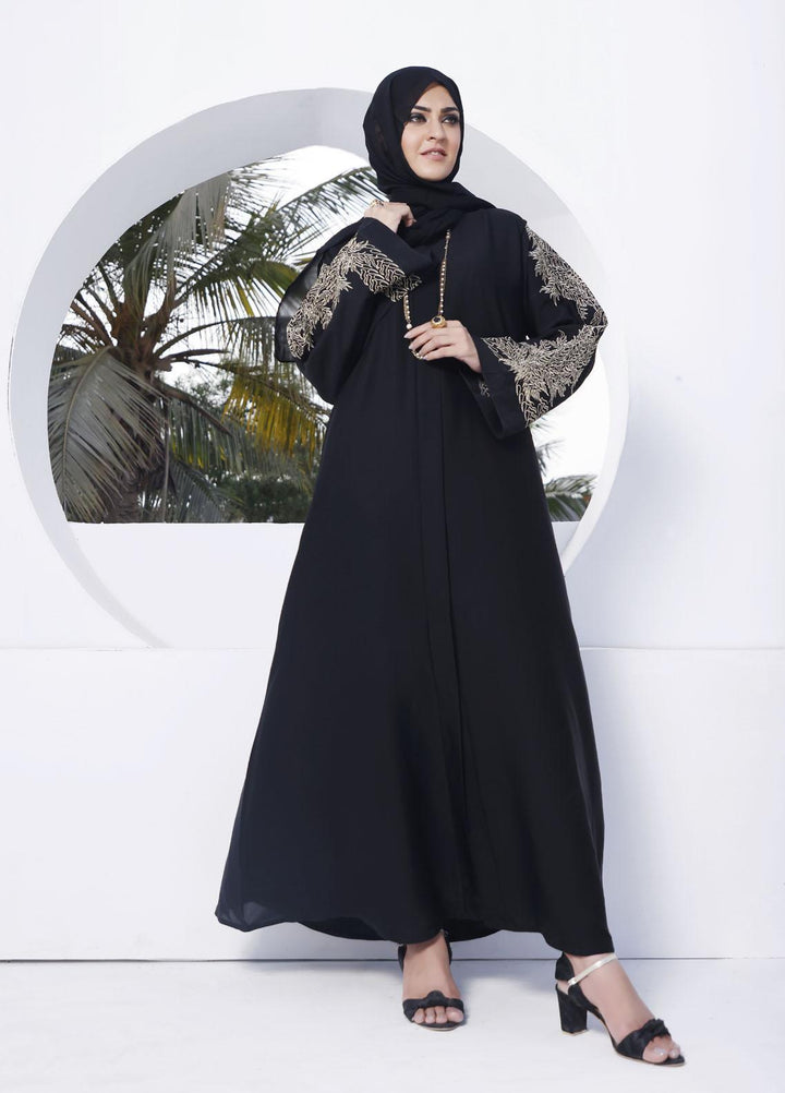 The Great Master (TGM)  Korean Nida Front Open Abaya TGM22MM Hoor ul Ain
