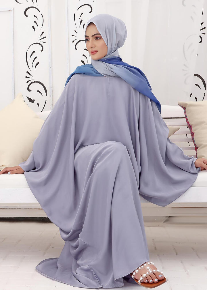 The Great Master (TGM)  Nida Stitched Abaya Wild Grey