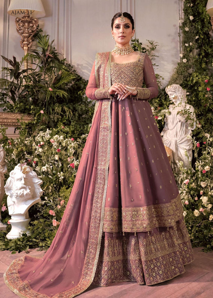 The Ayeza Edit by Asim Jofa Embroidered Velvet Suits Unstitched 3 Piece AJ22AM AJAM-11 - Winter Collection