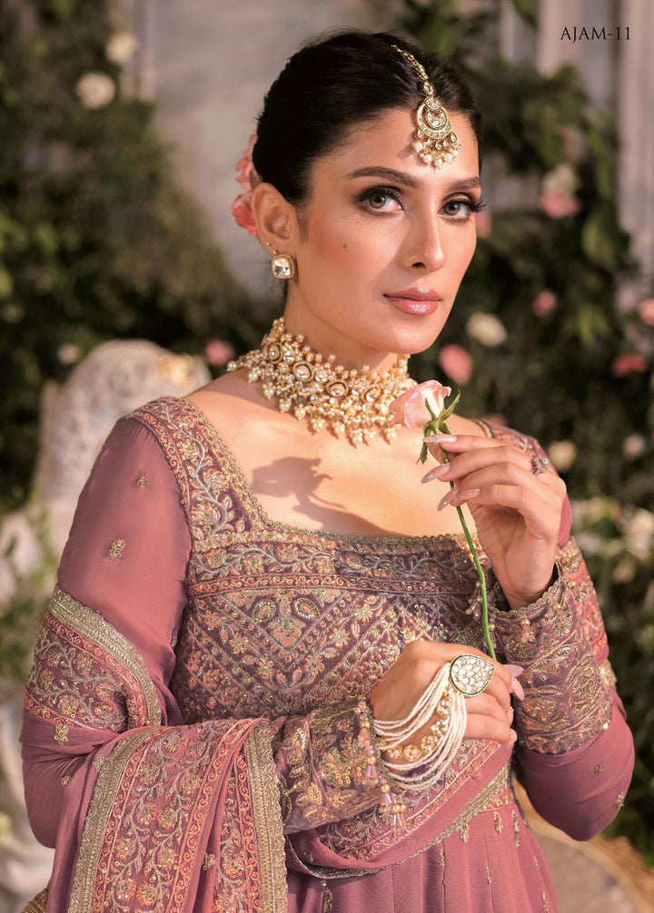 The Ayeza Edit by Asim Jofa Embroidered Velvet Suits Unstitched 3 Piece AJ22AM AJAM-11 - Winter Collection