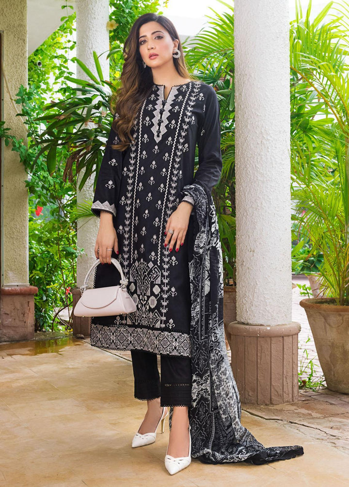 The Aymen Edit by Asim Jofa Embroidered Cambric Suits Unstitched 3 Piece AJ22AE AJAE-05 - Winter Collection