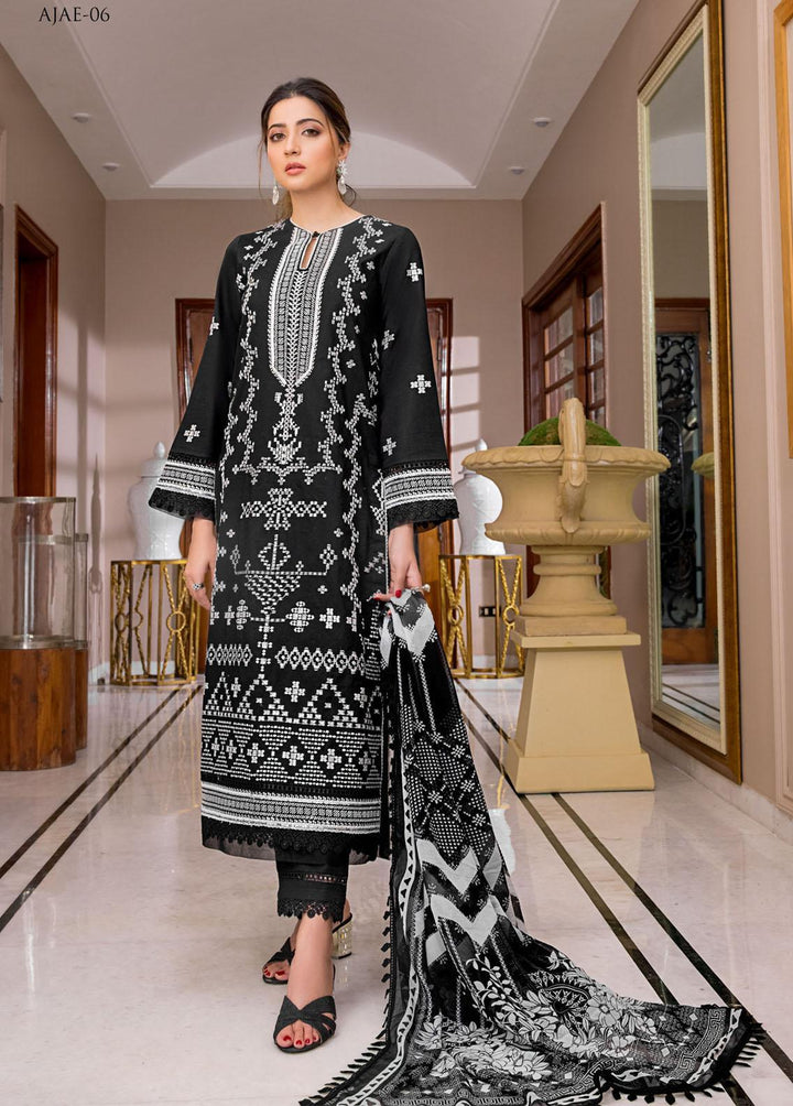 The Aymen Edit by Asim Jofa Embroidered Cambric Suits Unstitched 3 Piece AJ22AE AJAE-06 - Winter Collection