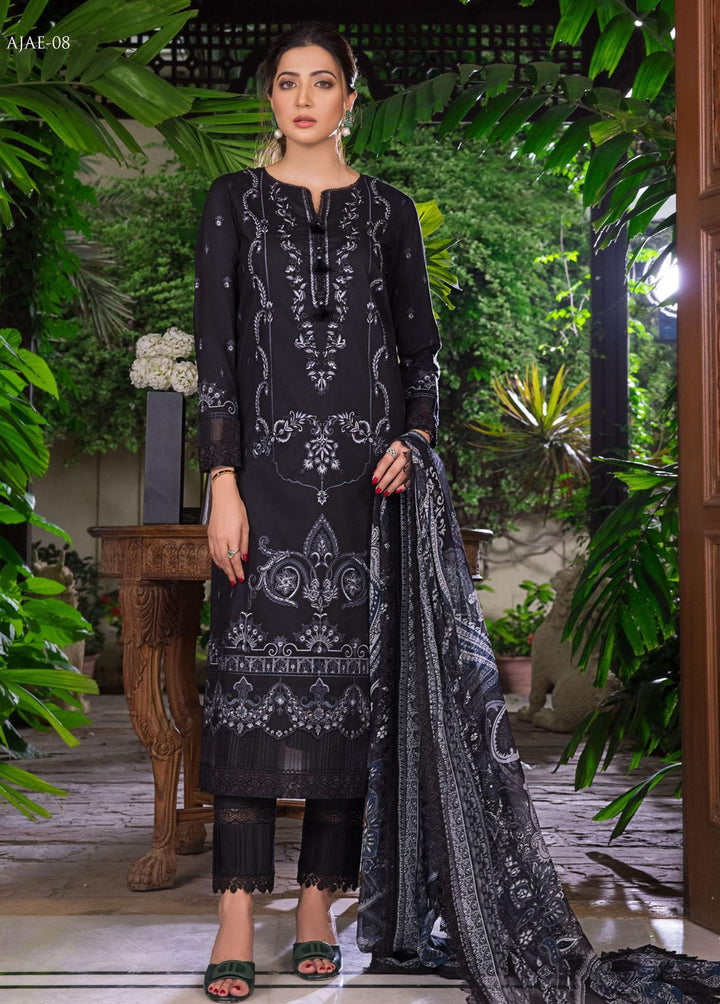 The Aymen Edit by Asim Jofa Embroidered Cambric Suits Unstitched 3 Piece AJ22AE AJAE-08 - Winter Collection