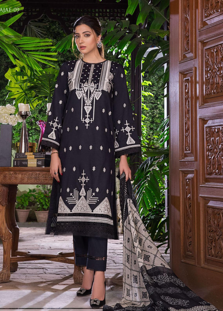 The Aymen Edit by Asim Jofa Embroidered Cambric Suits Unstitched 3 Piece AJ22AE AJAE-09 - Winter Collection