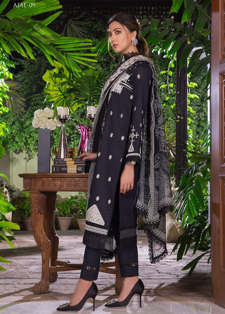 The Aymen Edit by Asim Jofa Embroidered Cambric Suits Unstitched 3 Piece AJ22AE AJAE-09 - Winter Collection