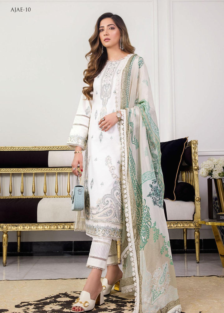 The Aymen Edit by Asim Jofa Embroidered Cambric Suits Unstitched 3 Piece AJ22AE AJAE-10 - Winter Collection