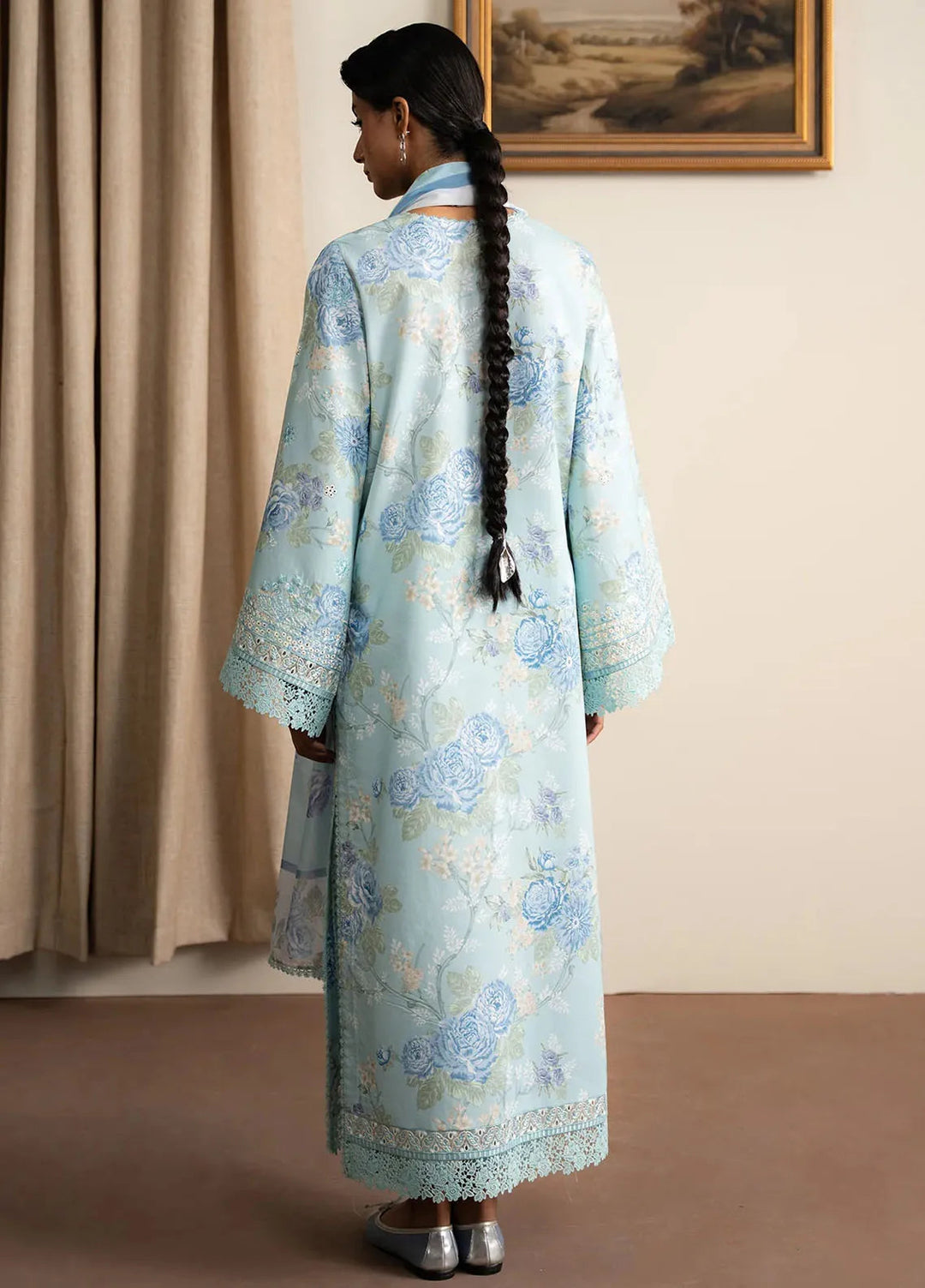 The Bare Minimum by Ayzel Embroidered Lawn Suit Unstitched 3 Piece AAF25BM D-02 Belle Frost - Summer Collection