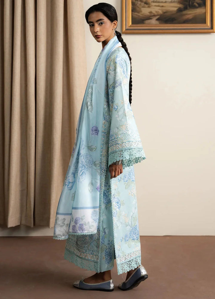 The Bare Minimum by Ayzel Embroidered Lawn Suit Unstitched 3 Piece AAF25BM D-02 Belle Frost - Summer Collection