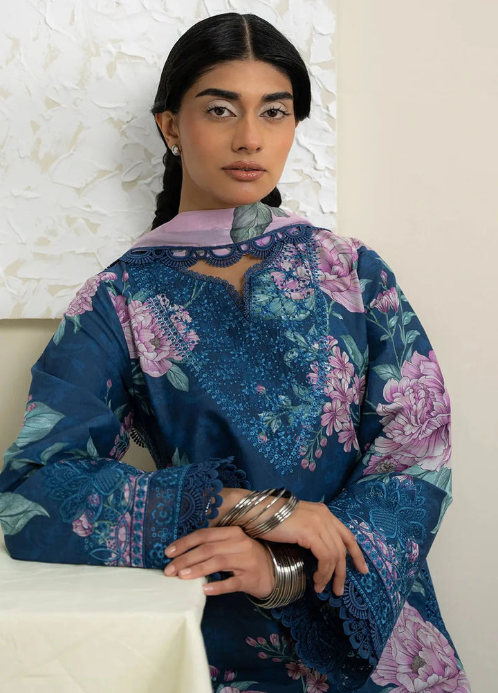 The Bare Minimum by Ayzel Embroidered Lawn Suit Unstitched 3 Piece AAF25BM D-04 Lush Petal - Summer Collection