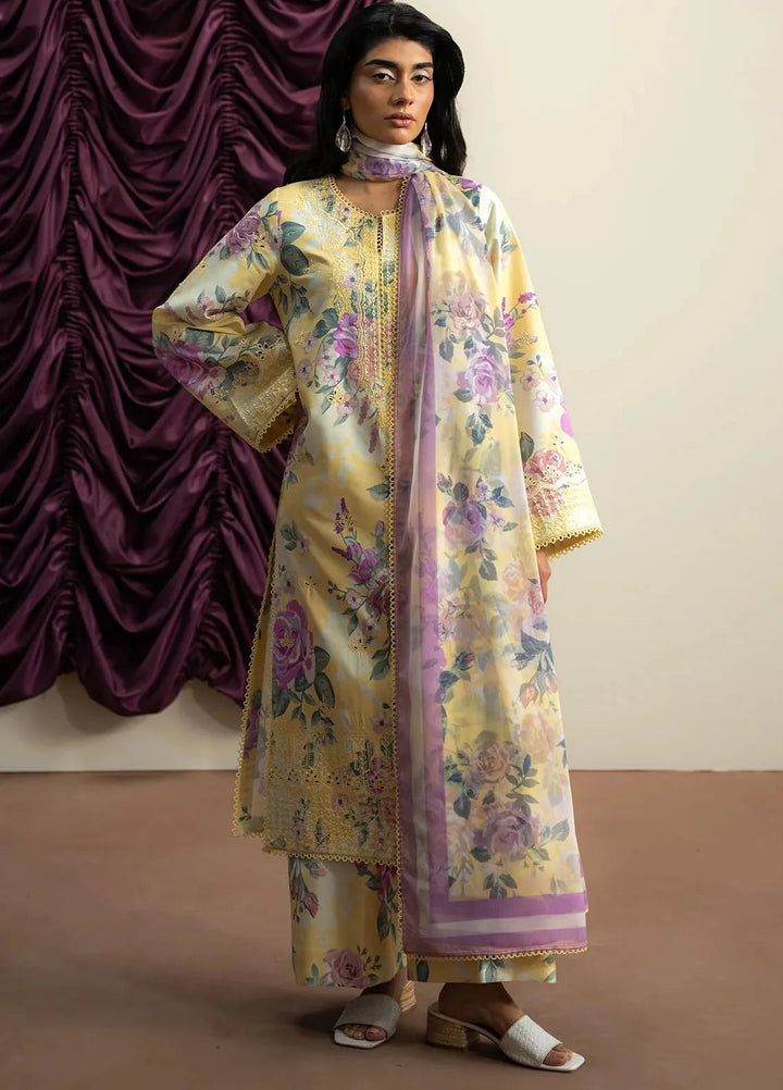 The Bare Minimum by Ayzel Embroidered Lawn Suit Unstitched 3 Piece AAF25BM D-05 Skylar - Summer Collection