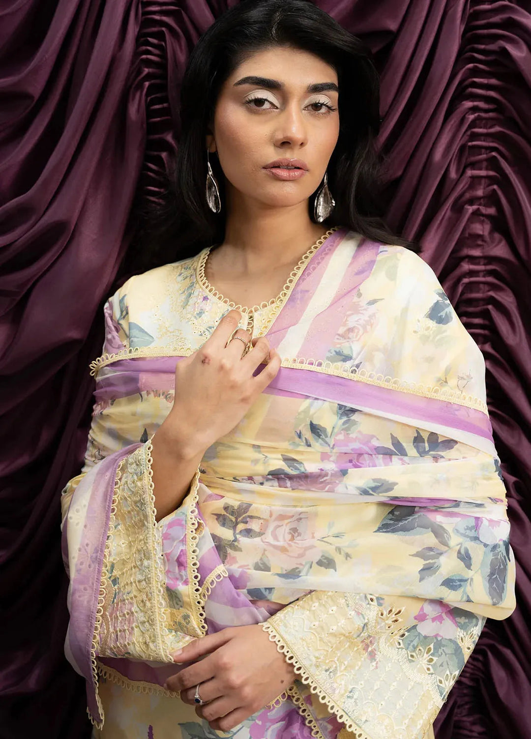 The Bare Minimum by Ayzel Embroidered Lawn Suit Unstitched 3 Piece AAF25BM D-05 Skylar - Summer Collection