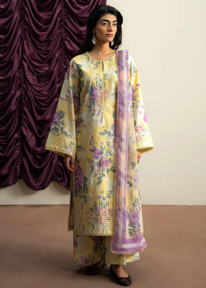 The Bare Minimum by Ayzel Embroidered Lawn Suit Unstitched 3 Piece AAF25BM D-05 Skylar - Summer Collection