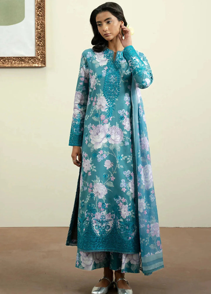 The Bare Minimum by Ayzel Embroidered Lawn Suit Unstitched 3 Piece AAF25BM D-06 Rosella - Summer Collection