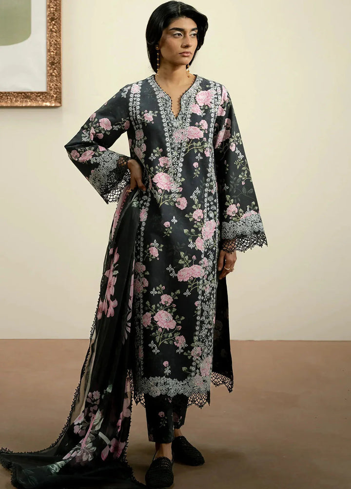 The Bare Minimum by Ayzel Embroidered Lawn Suit Unstitched 3 Piece AAF25BM D-08 Alyssum - Summer Collection