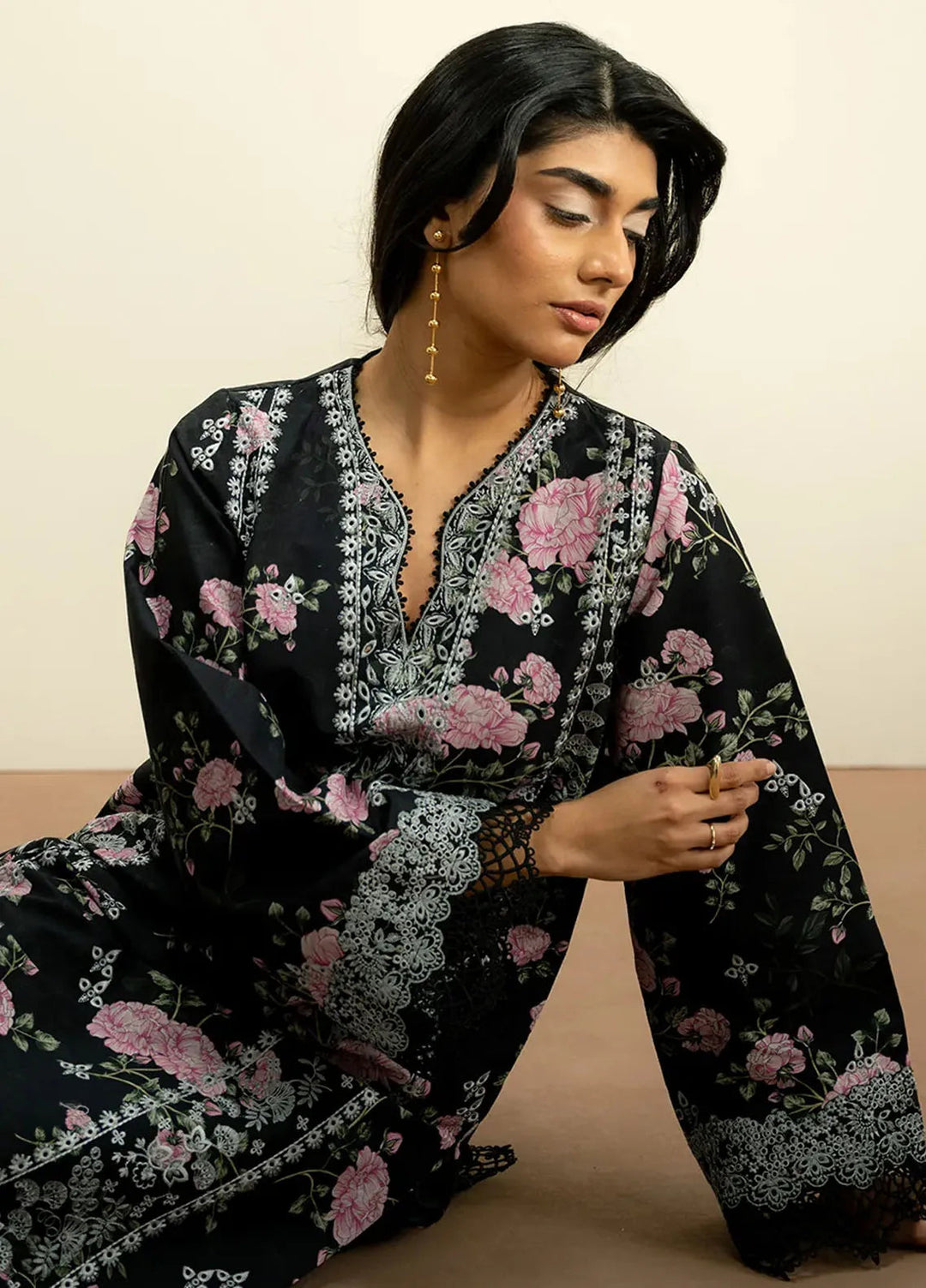 The Bare Minimum by Ayzel Embroidered Lawn Suit Unstitched 3 Piece AAF25BM D-08 Alyssum - Summer Collection