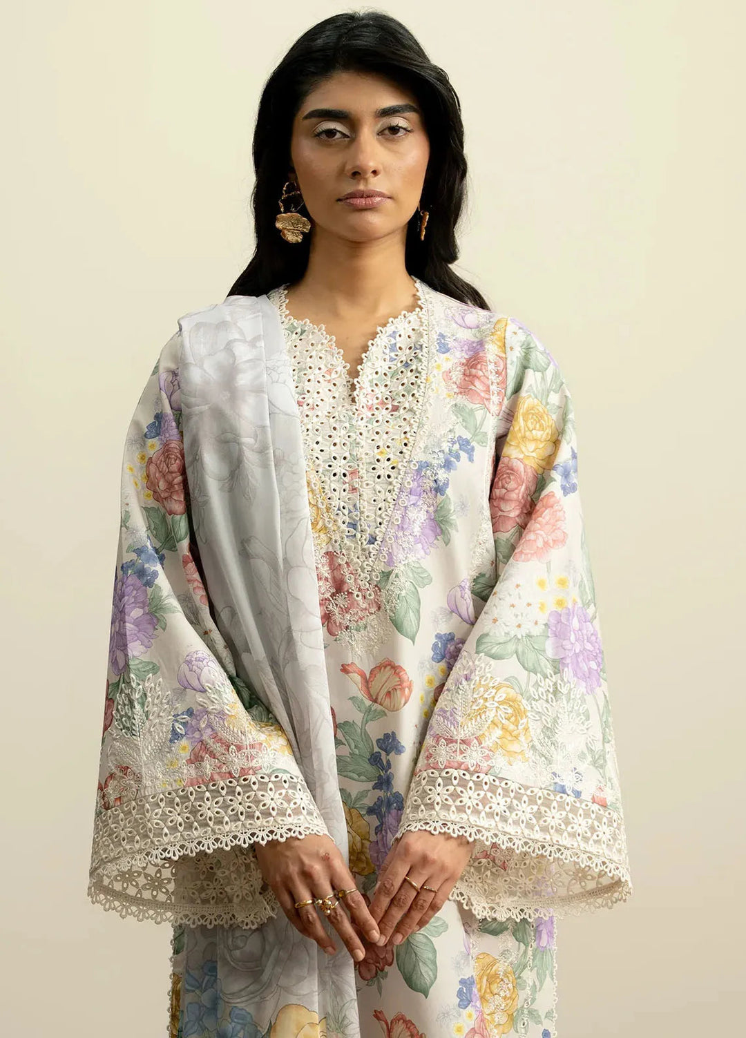 The Bare Minimum by Ayzel Embroidered Lawn Suit Unstitched 3 Piece AAF25BM D-10 Velouria - Summer Collection