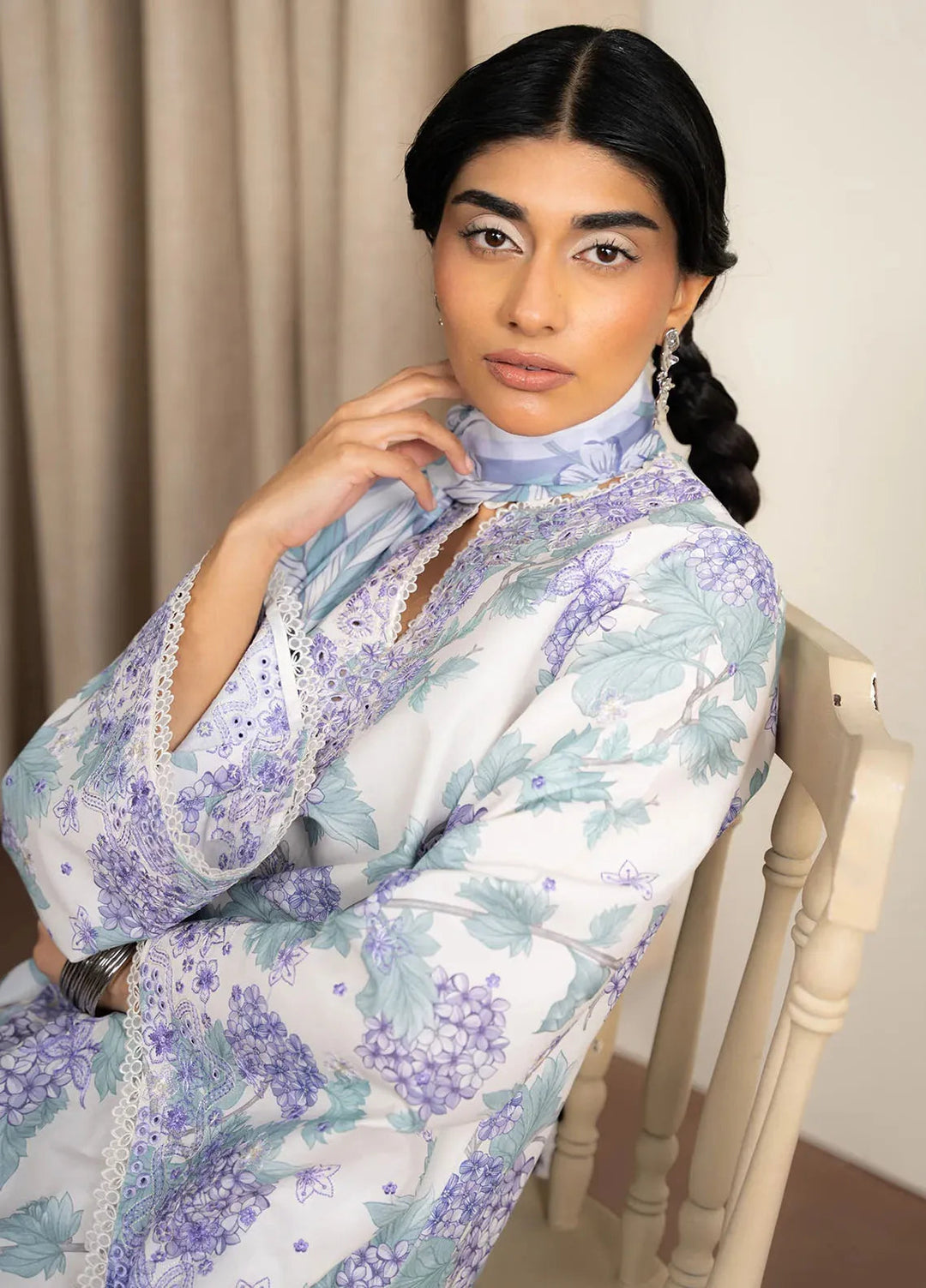 The Bare Minimum by Ayzel Embroidered Lawn Suit Unstitched 3 Piece AAF25BM D-11 Bloomsway - Summer Collection
