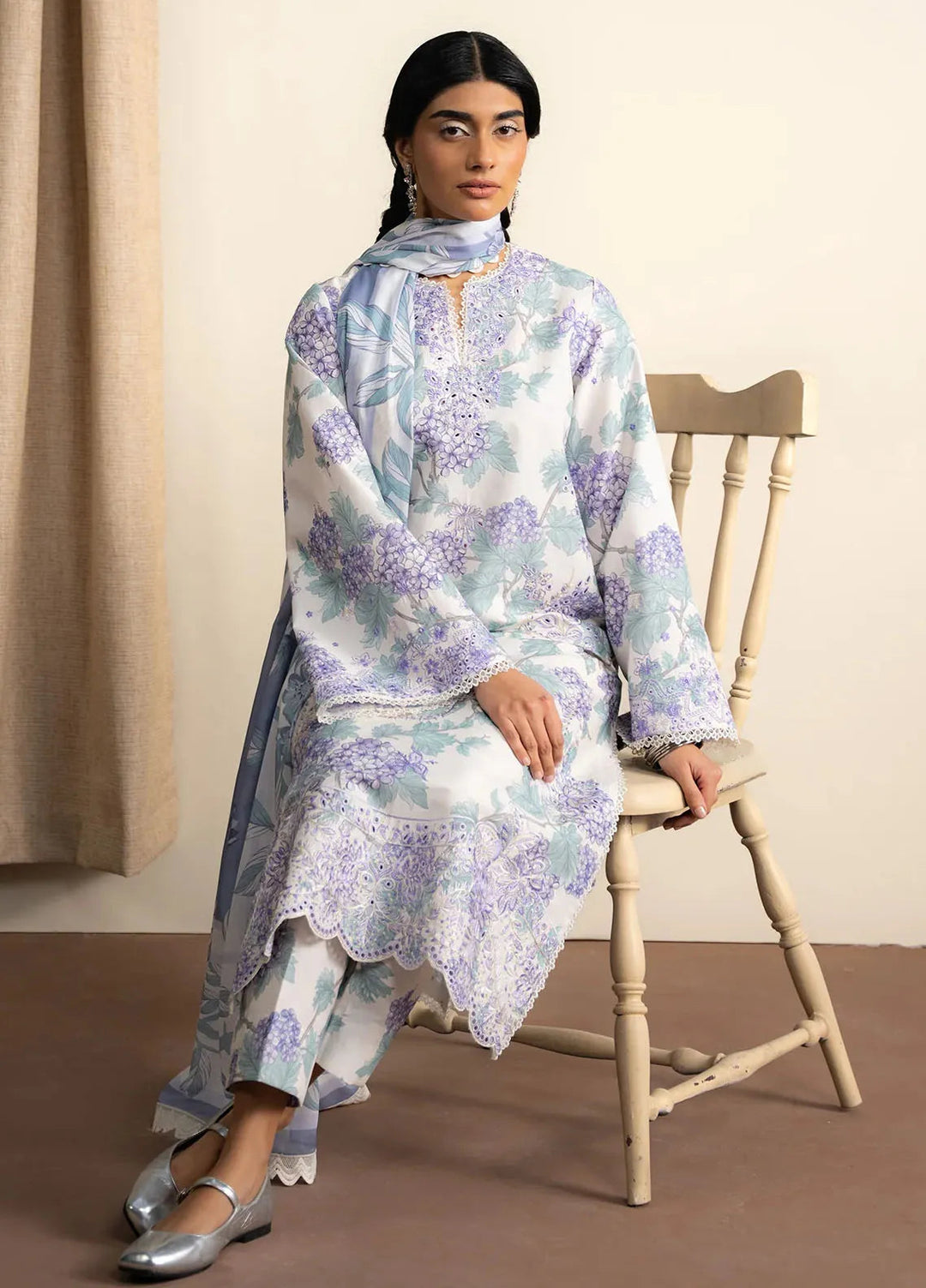 The Bare Minimum by Ayzel Embroidered Lawn Suit Unstitched 3 Piece AAF25BM D-11 Bloomsway - Summer Collection