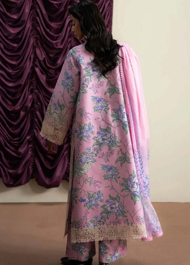 The Bare Minimum by Ayzel Embroidered Lawn Suit Unstitched 3 Piece AAF25BM D-12 Sky Flora - Summer Collection