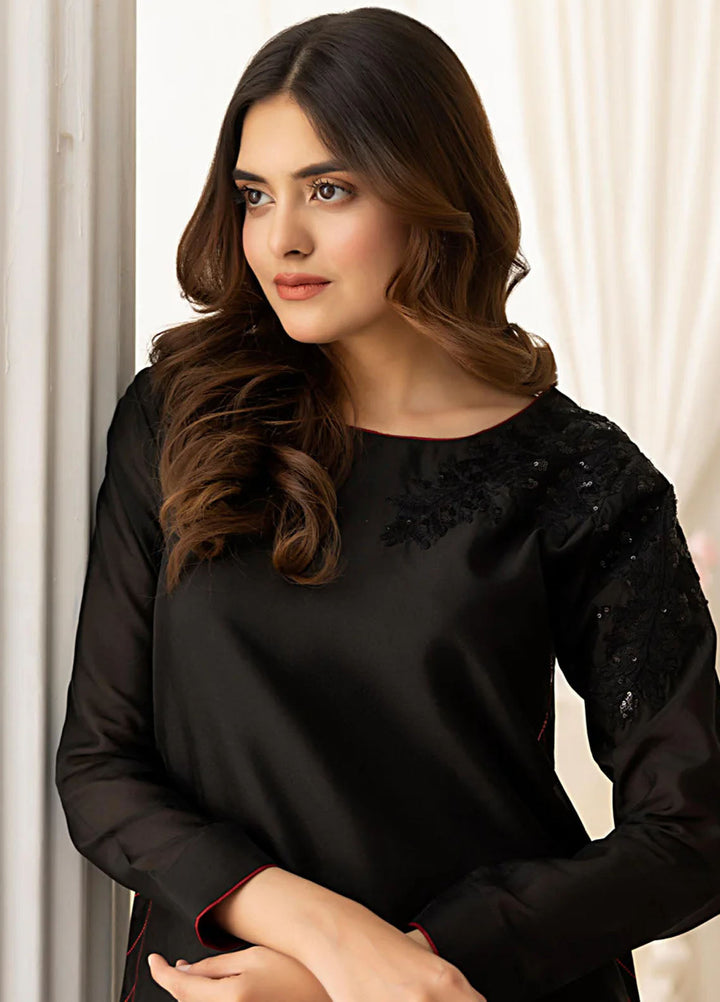 The Classic Fit by Cyanic Pret Embroidered Sheesha Silk 2 Piece Suit Dark Luxe