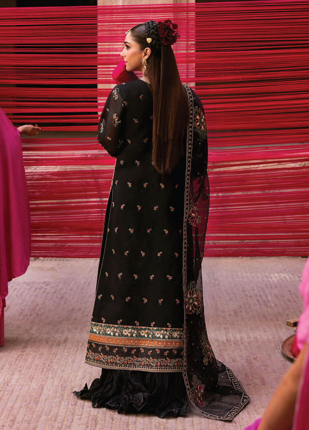 The Empress by Emaan Adeel Embroidered Organza Suits Unstitched 3 Piece EA25TE D-03 Noctelle - Formals Collection