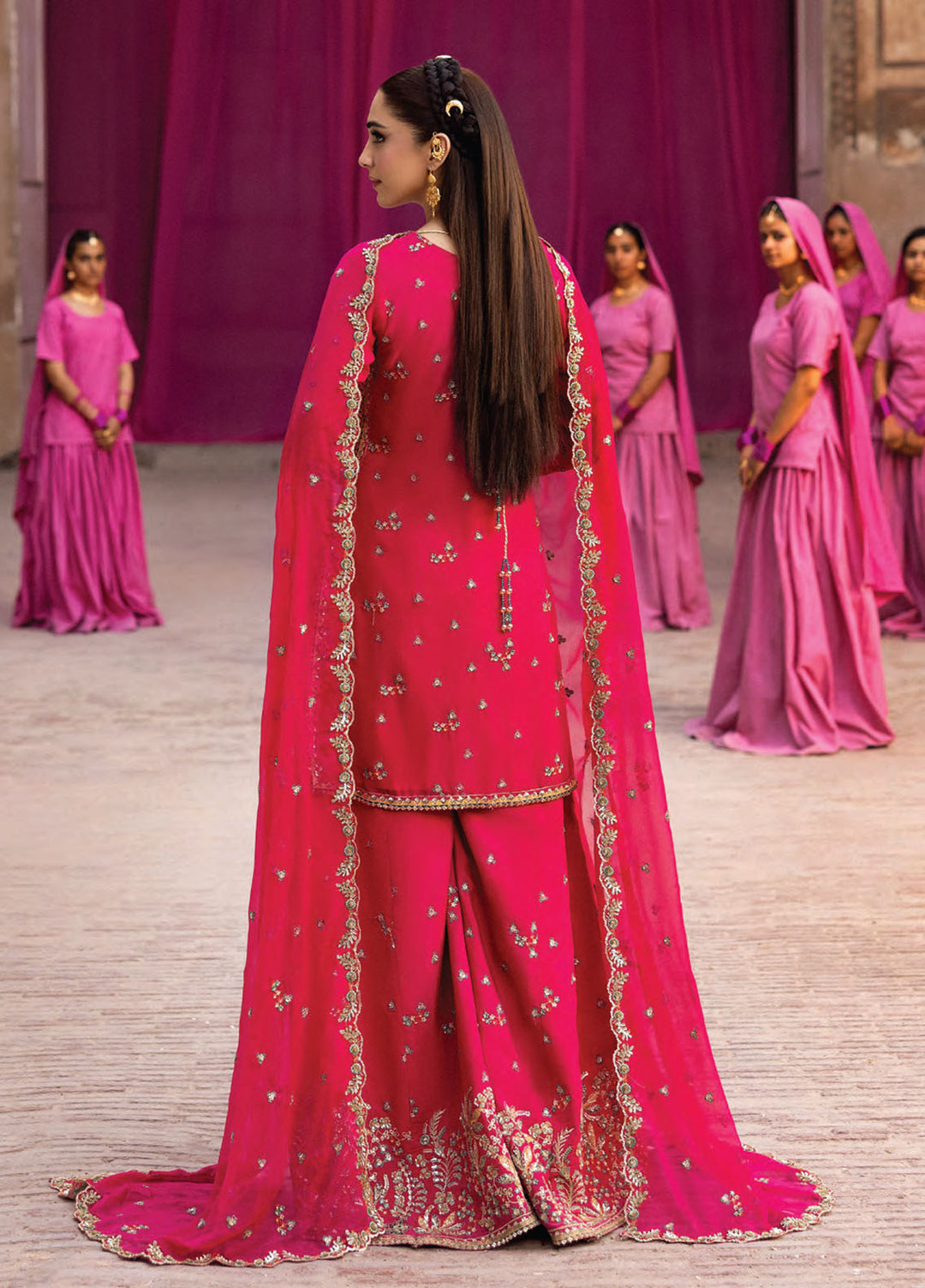 The Empress by Emaan Adeel Embroidered Organza Suits Unstitched 3 Piece EA25TE D-04 Maelissa - Formals Collection