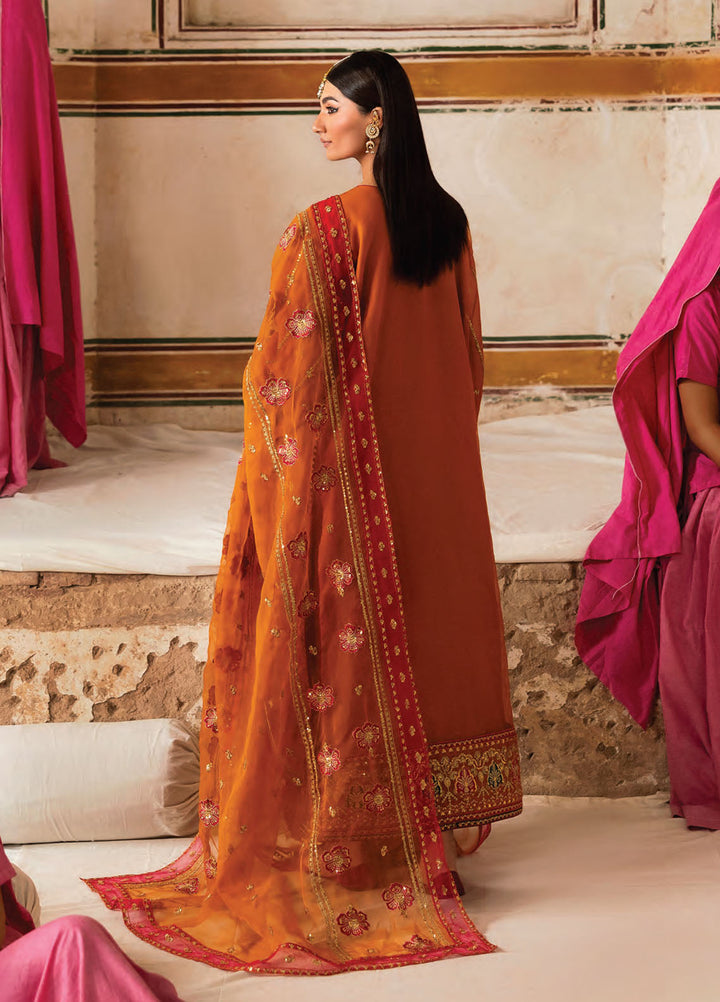 The Empress by Emaan Adeel Embroidered Organza Suits Unstitched 3 Piece EA25TE D-08 Solmira - Formals Collection