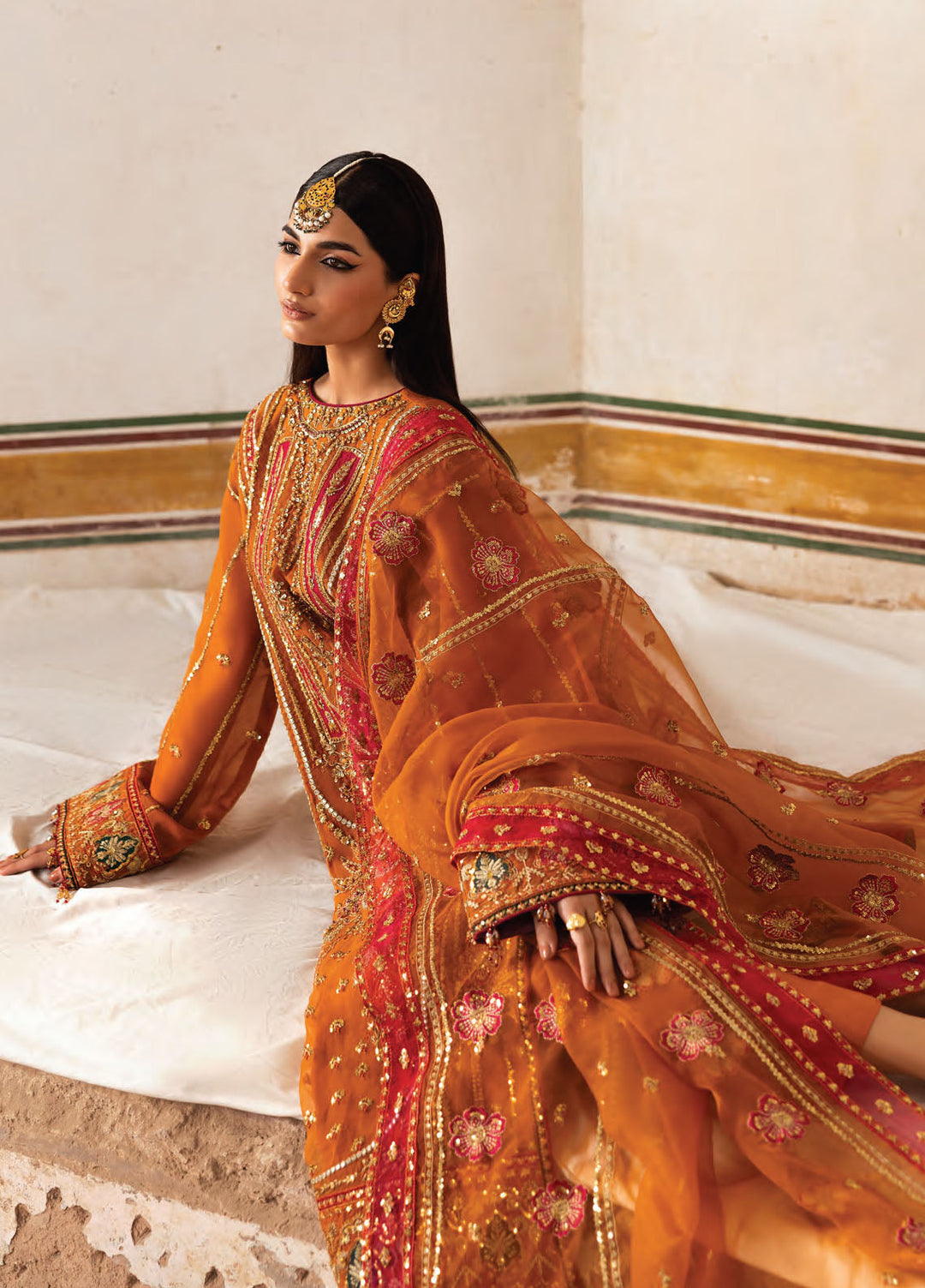 The Empress by Emaan Adeel Embroidered Organza Suits Unstitched 3 Piece EA25TE D-08 Solmira - Formals Collection