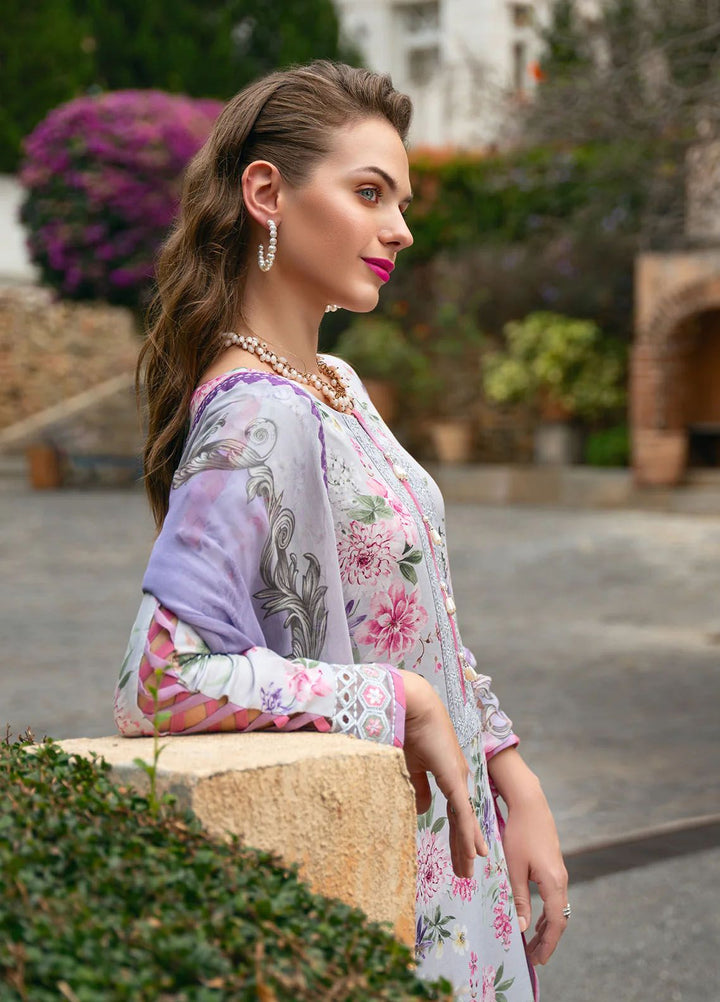 The Enchanted Garden by Gulaal Embroidered Lawn Suits Unstitched 3 Piece GL24EG D-03 Violette - Summer Collection
