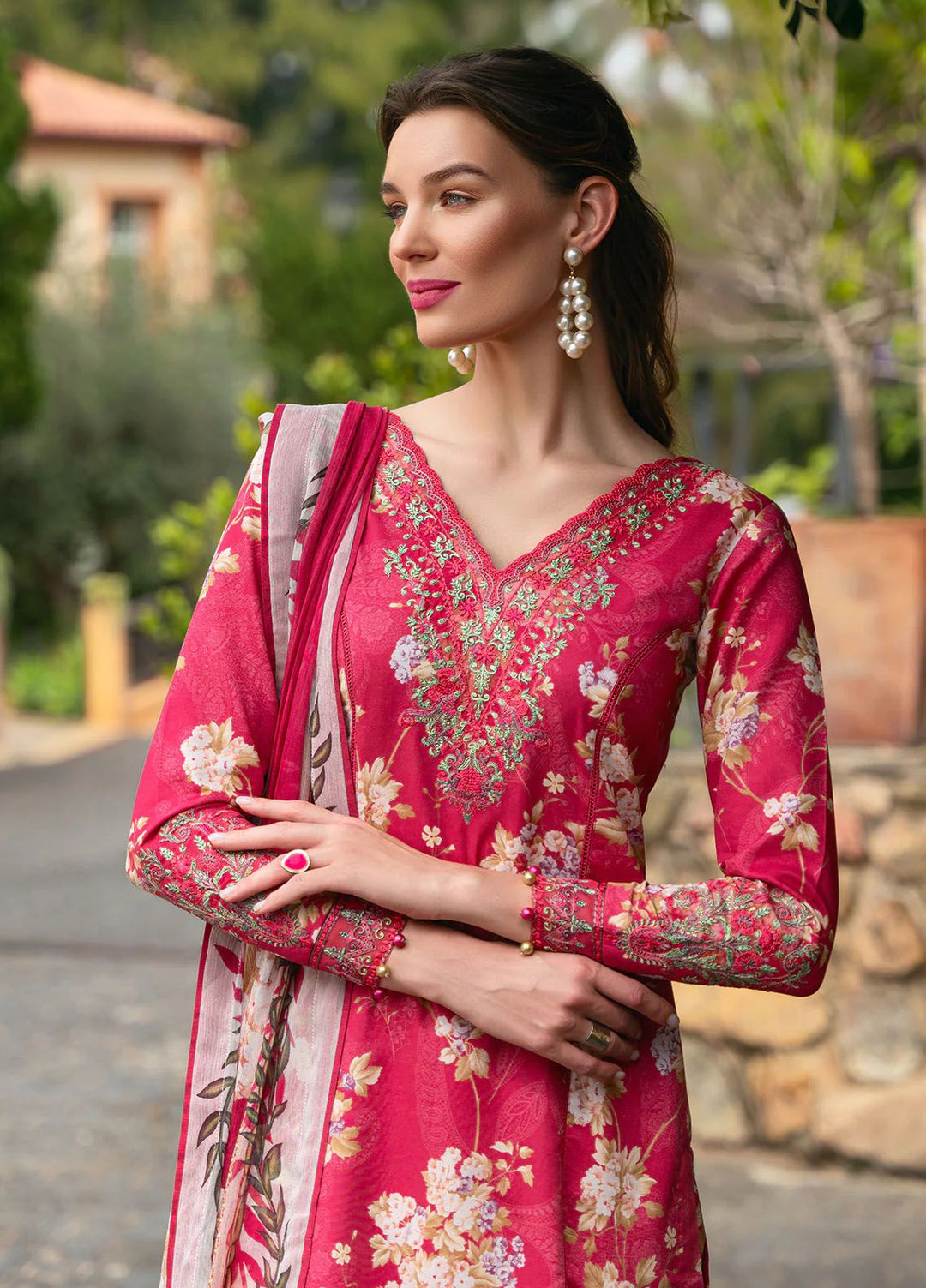 The Enchanted Garden by Gulaal Embroidered Lawn Suits Unstitched 3 Piece GL24EG D-06 Marbella - Summer Collection