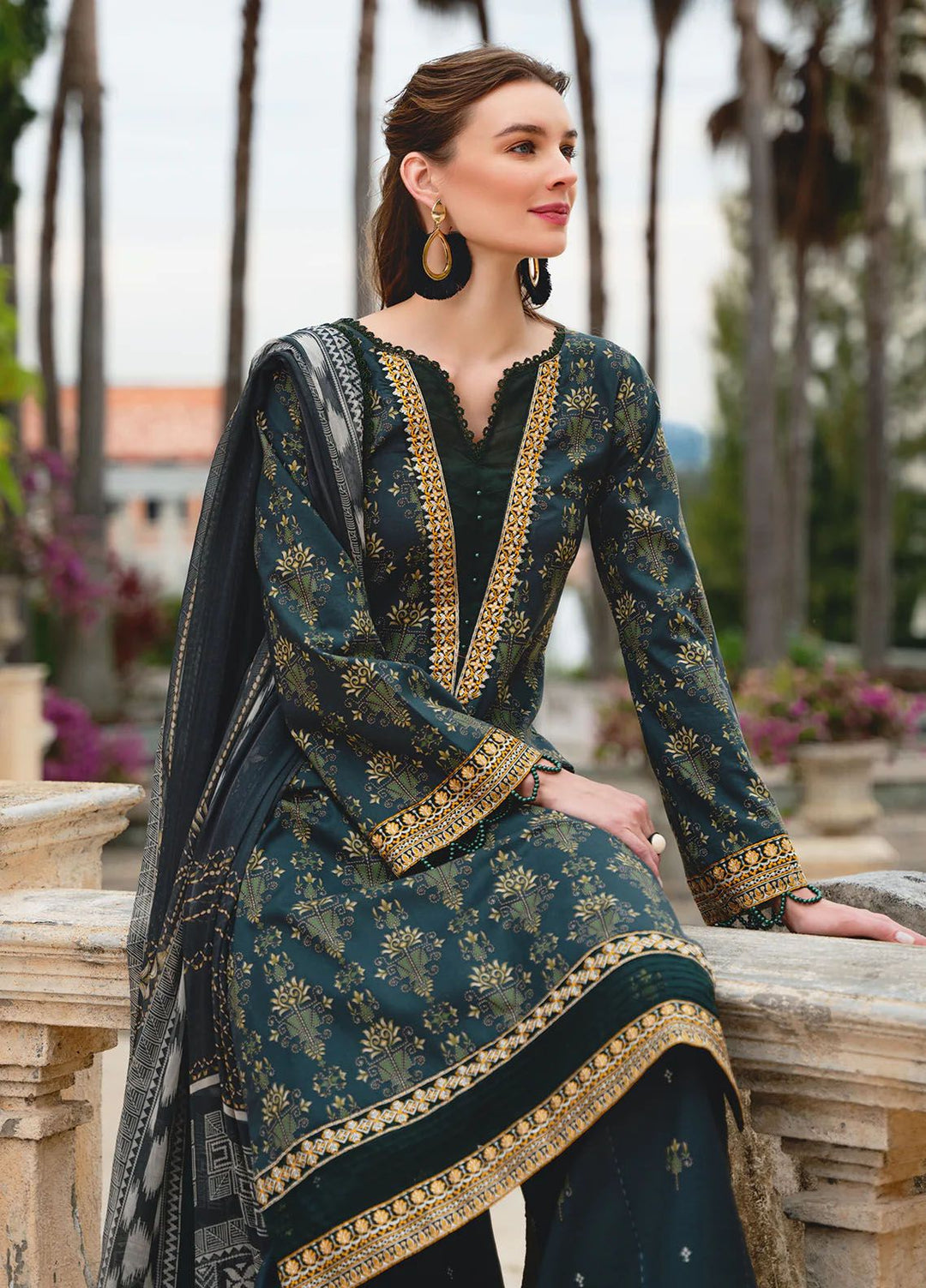 The Enchanted Garden by Gulaal Embroidered Lawn Suits Unstitched 3 Piece GL24EG D-09 Villena - Summer Collection